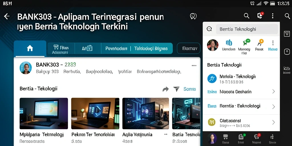 Tampilan antarmuka aplikasi BANK303 yang menarik dan informatif.