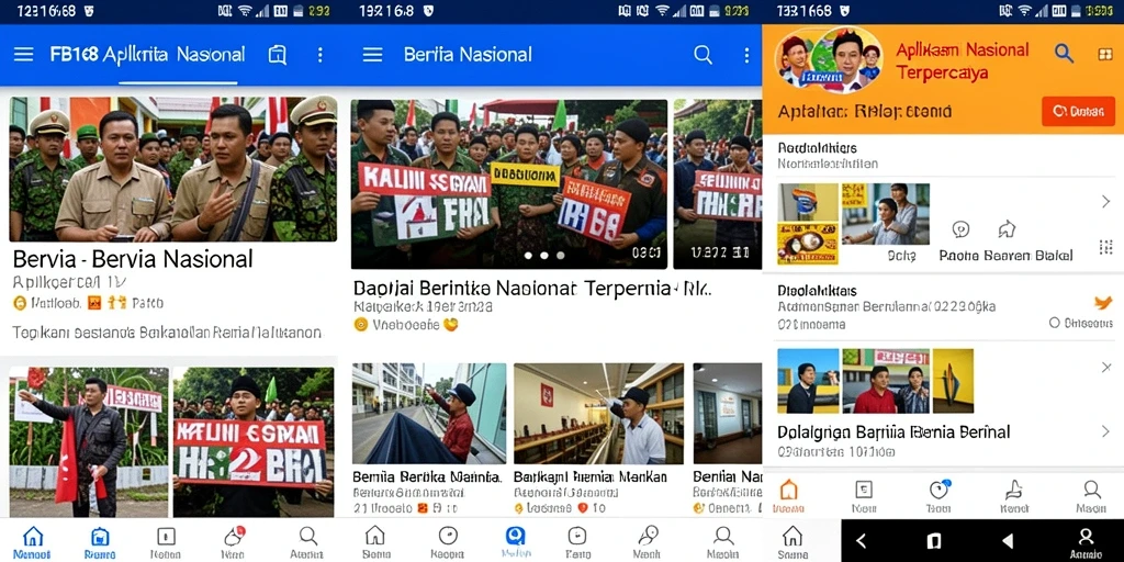 Antarmuka FB168 menampilkan berita terkini dengan jelas dan mudah diakses.