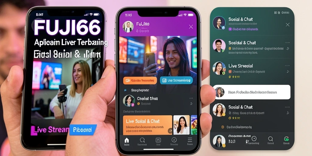 Tampilan antarmuka menarik dari aplikasi Live Streaming FUJI66.