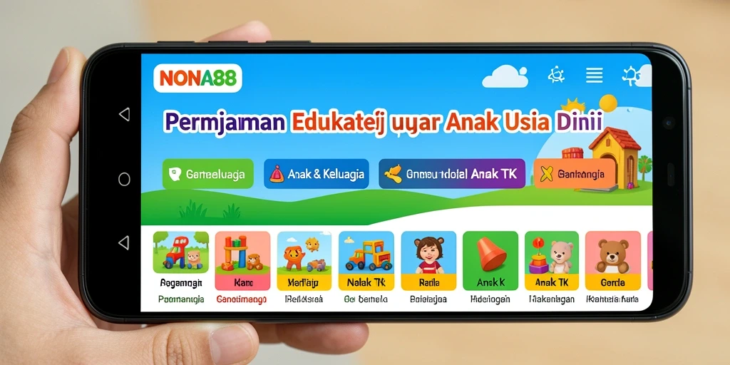 Tampilan antarmuka NONA88 yang ceria dan ramah anak.