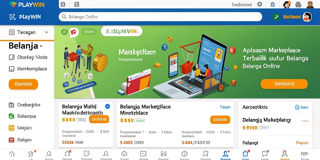 Tampilan antarmuka PLAYWIN yang menarik dan mudah digunakan.