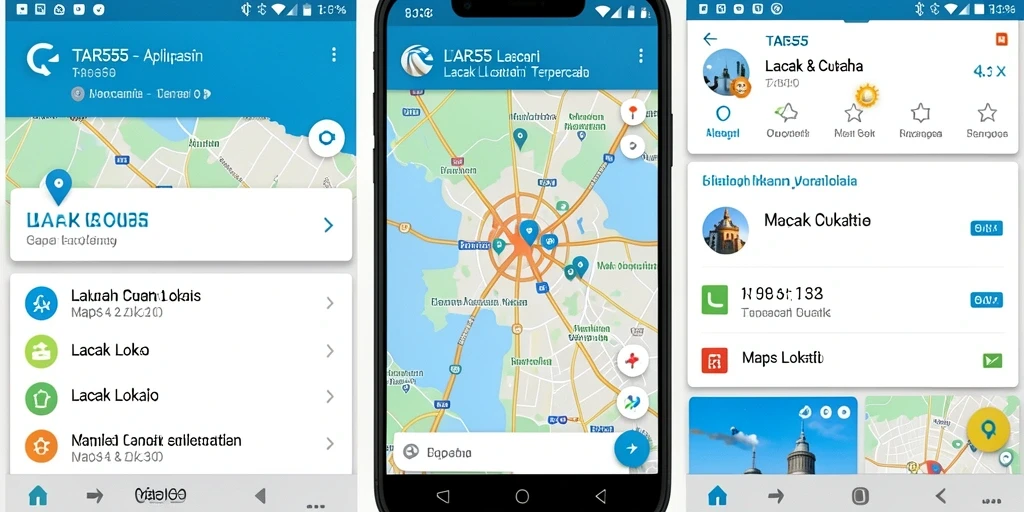 Antarmuka pengguna TAR555 yang intuitif dan informatif.